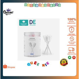 Hộp 30 que tưa lưỡi, rơ lưỡi KAMIDI cao cấp - Làm sạch khoang miệng cho Bé