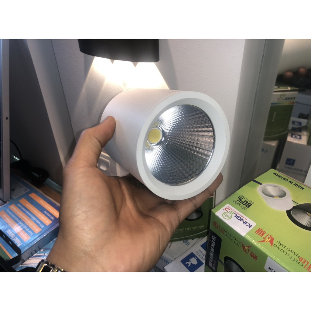 Đèn rọi ống bơ chiếu rọi D95*105mm 12w(Vỏ trắng vỏ đen)