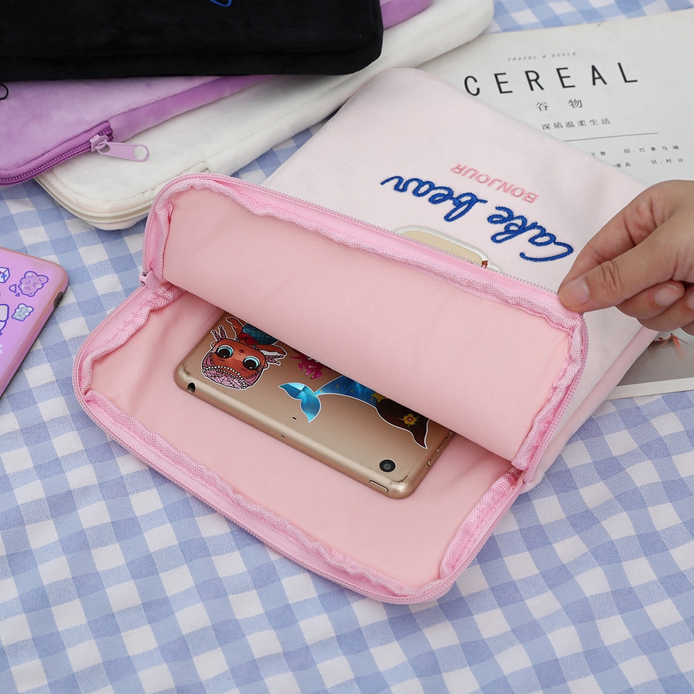 Túi đựng ipad 11 inch 10.5 inch 9.7 inch dây khóa kéo họa tiết hoạt hình cho học sinh | BigBuy360 - bigbuy360.vn