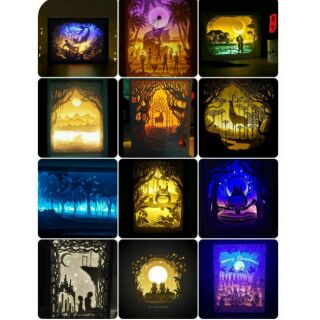 Lighbox đèn ngủ đèn trang trí thủ công