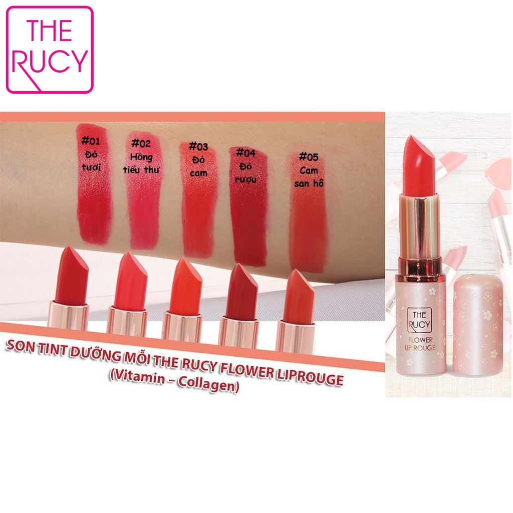 Son Tint lì dưỡng môi The Rucy Flower Liprouge  3.5g