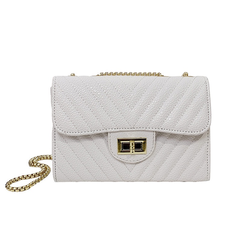 Túi Đeo Vai Hình Vuông Cỡ Nhỏ Có Khóa Cài Phong Cách Hàn Quốc Thời Trang Cho Nữ