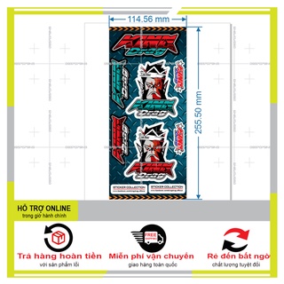 SHINDECAL- LOGO STICKER DÁN XE MÁY MINI M 76