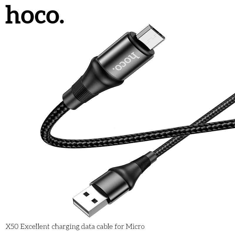 Cáp Sạc Cho Samsung, Xiaomi, Oppo, Android,... Hoco X50 Micro-USB, Cáp Dây Dù Siêu Bền