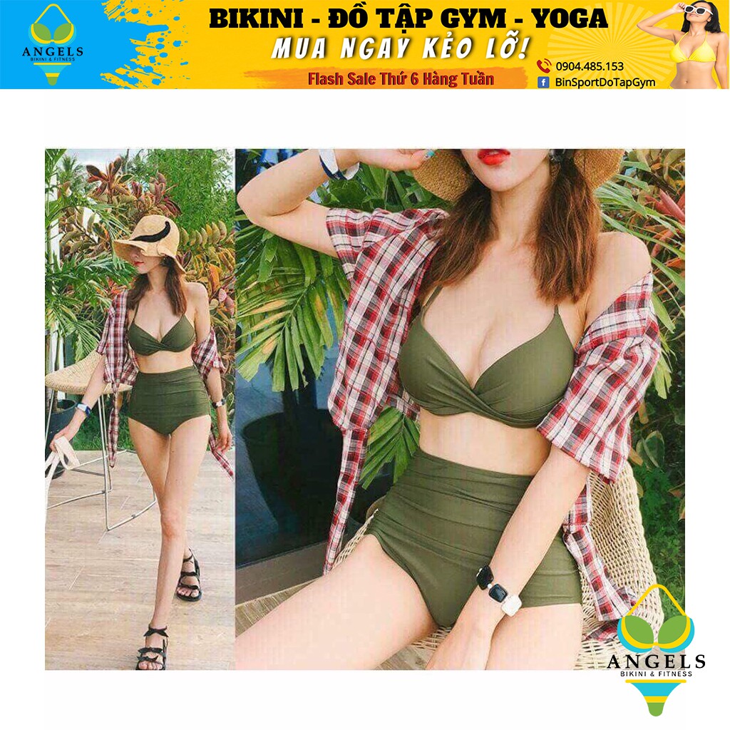 Bikini Hai Mảnh 1 Dây Cạp Cao Nhiều Màu Siêu Hot BHV018 | BigBuy360 - bigbuy360.vn