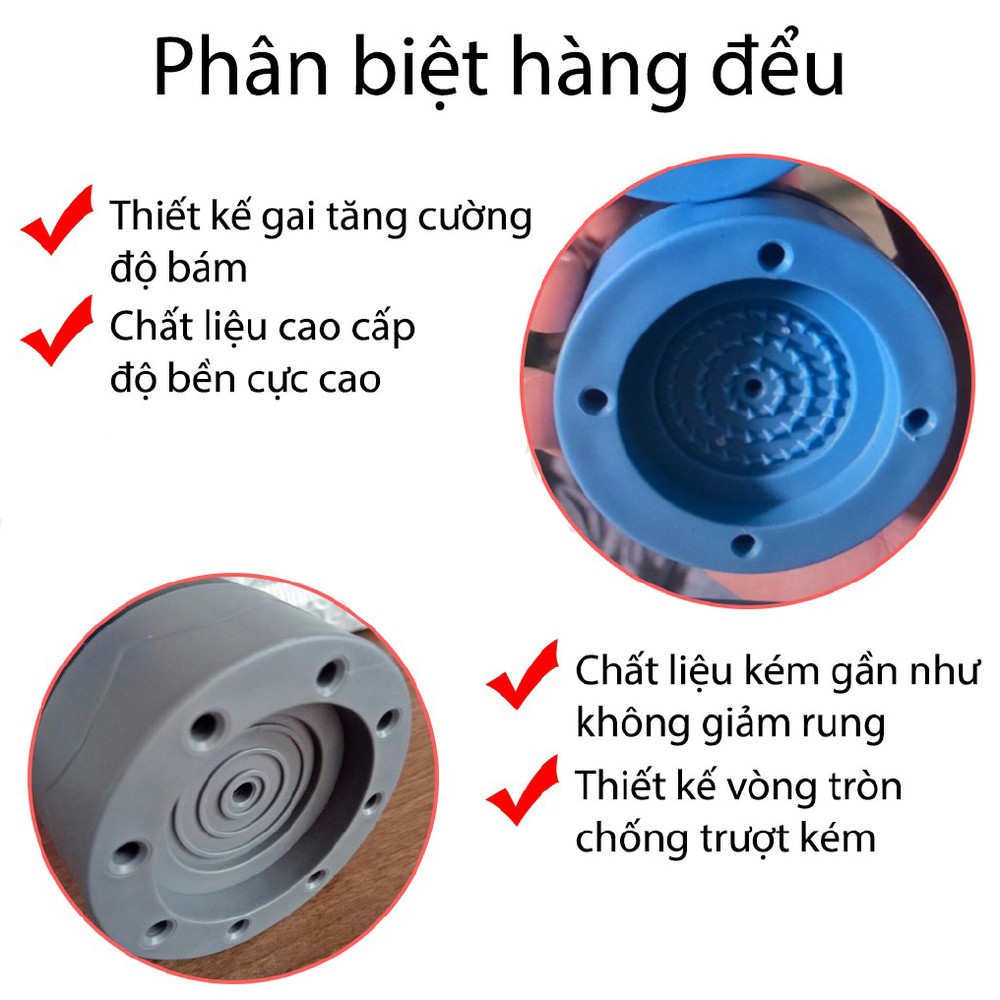 Bộ 4 miếng đệm cao su lót chân máy giặt chống rung chống ồn Besmart