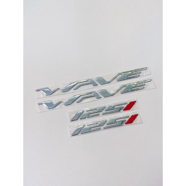 Bộ tem dán xe chữ Wave 125i nổi, mẫu Wave Thái hàng cao cấp có sẵn keo dán