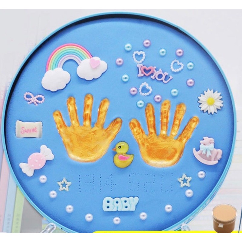 Hộp in dấu bàn tay, Chân em bé kỷ niệm Baby Hands And Feet Prints
