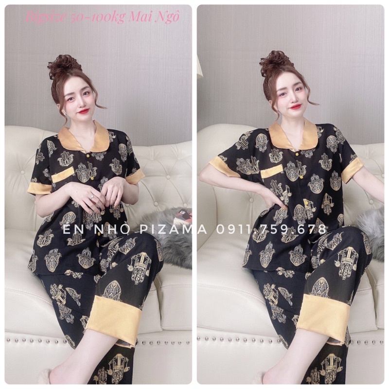 Đồ Bộ  Bigsize Lụa Dài  50-110kg Pizama