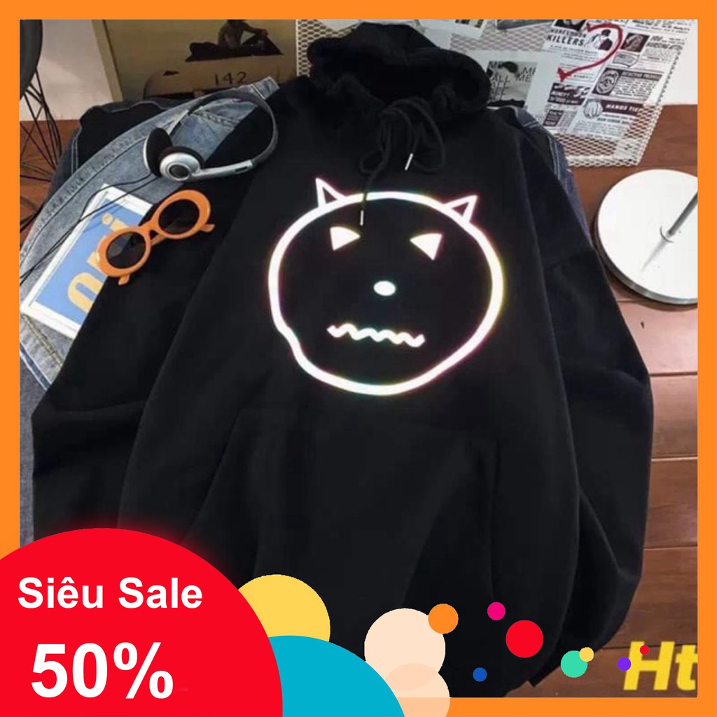 [MẪU MỚI] Áo hoodie phản quang áo khoác nỉ phản quang in hình Gấu Tai nhọn