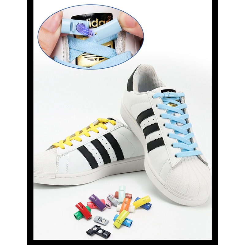 Dây Giày Khóa Từ Tính Nhanh Chóng 1 Giây Bằng Kim Loại Tiện Lợi