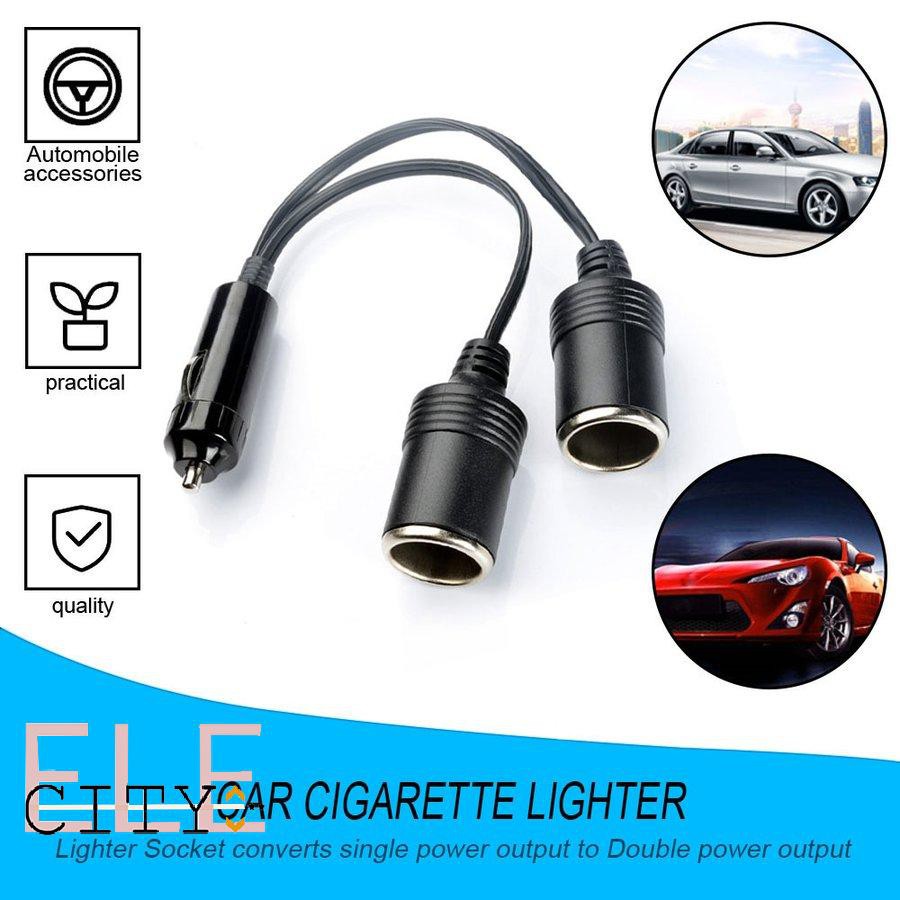 111ele} Dual Port Car Cigarette Lighter Power Charger Adapter Female Socket Plug
