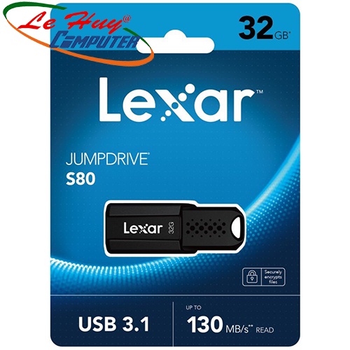 USB Lexar S80 JumpDrive 32GB USB 3.1 Flash Drive LJDS080032G-BNBNG - Hàng Chính Hãng