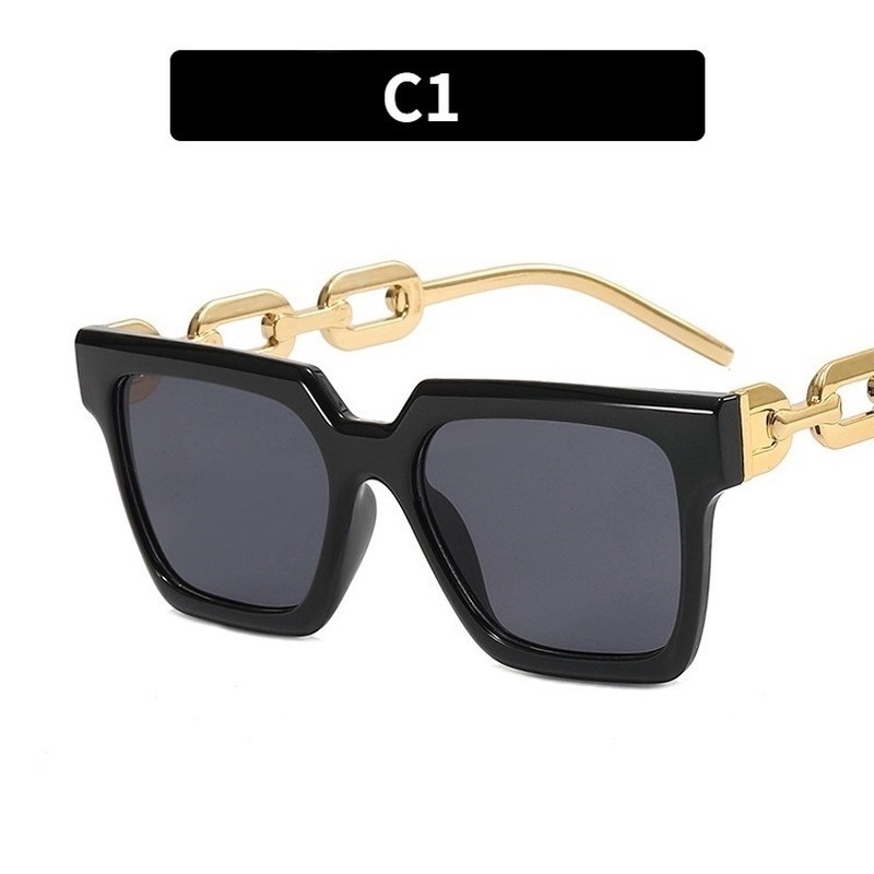 (KIQI-FASHION) COD Kính Mát Gọng Vuông Chống Tia Uv400 Thời Trang Dành Cho Nam Và Nữ