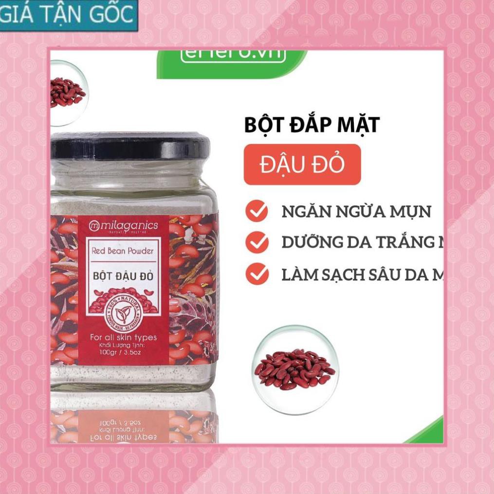 [GIÁ TẬN GỐC] Combo 3 Hũ Bột Trắng Da, Dưỡng Ẩm: Bột Đậu Đỏ, Bột Yến Mạch, Bột Cám Gạo MILAGANICS (100g/ Hũ) [EH]