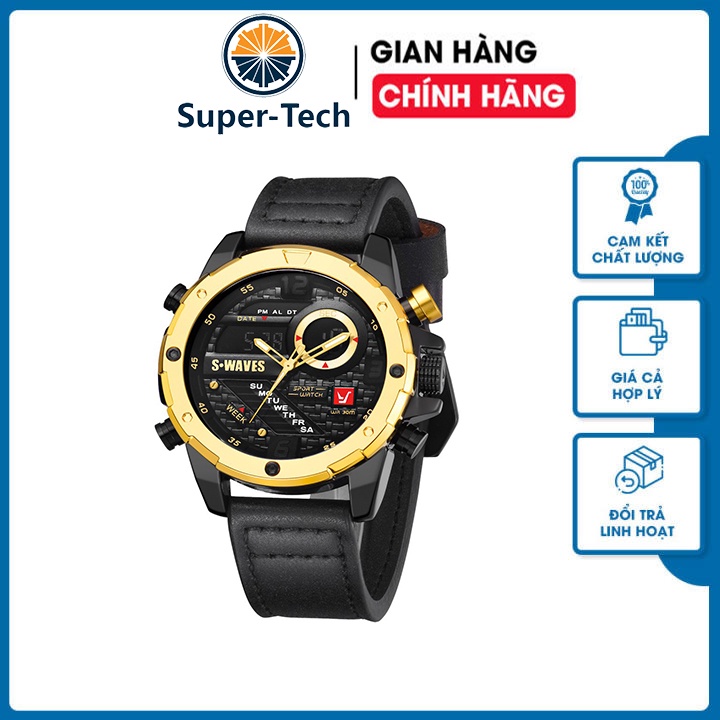 Đồng Hồ Nam SWAVE Máy Nhật - Đồng Hồ Thể Thao Siêu Bền Bỉ Chính Xác, Dây Da Cao Cấp, Mặt Kính Sapphire, Chống nước,... | BigBuy360 - bigbuy360.vn