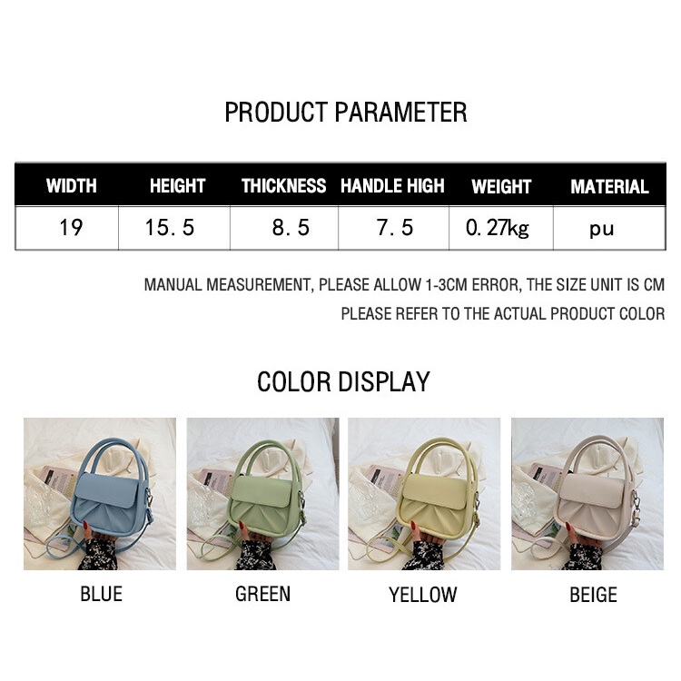 EnviroSax Túi da thời trang mới túi đeo vai túi vuông nhỏ túi phụ nữ