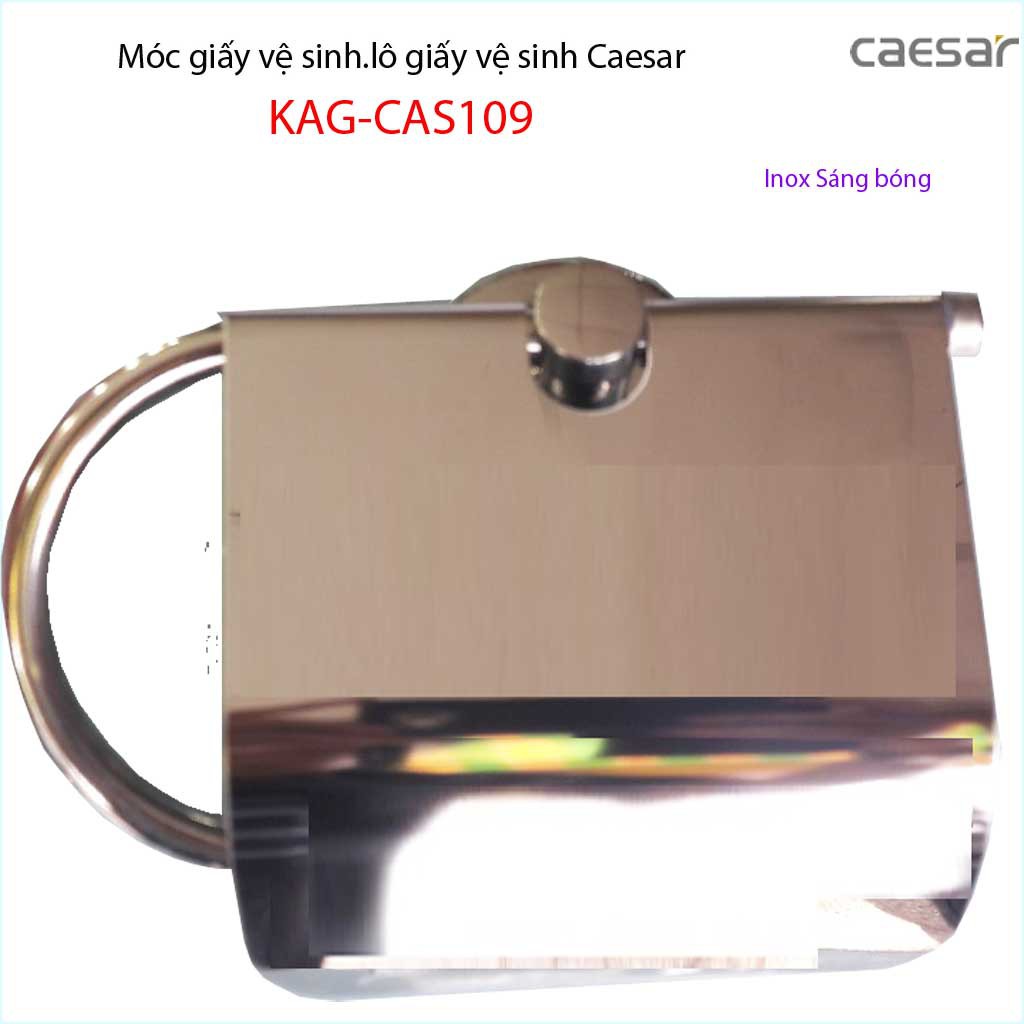 Móc gấy Caesar KAG-CAS109, hộp để giấy vệ sinh inox 304 bóng thiết kế cao cấp