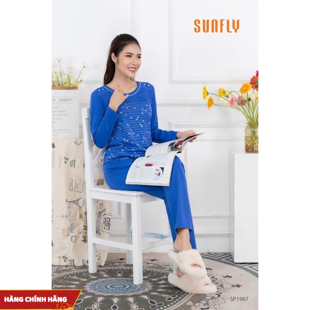 SP1967 ĐỒ BỘ MẶC NHÀ COTTON ÁO DÀI QUẦN DÀI.. | BigBuy360 - bigbuy360.vn