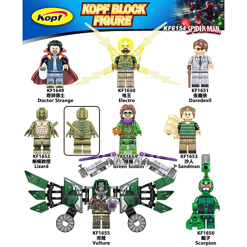 Đồ Chơi Lắp Ráp Lego Người Nhện Marvel nano Giáo Dục Cho Trẻ Em lego minifigures mô hình marvel