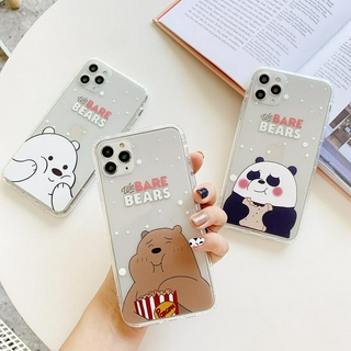 Ốp điện thoại We Bare Bears iPhone12 Pro Max iPhone11 iPhone7Plus 7+8+ 8Plus X XS XR XS MAX SE 2020 trong suốt Ốp lưng Chống sốc Trong suốt