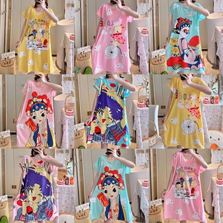 Đầm Ngủ Dáng Rộng Thoải Mái Dễ Thương BigSize mặc ở nhà A01