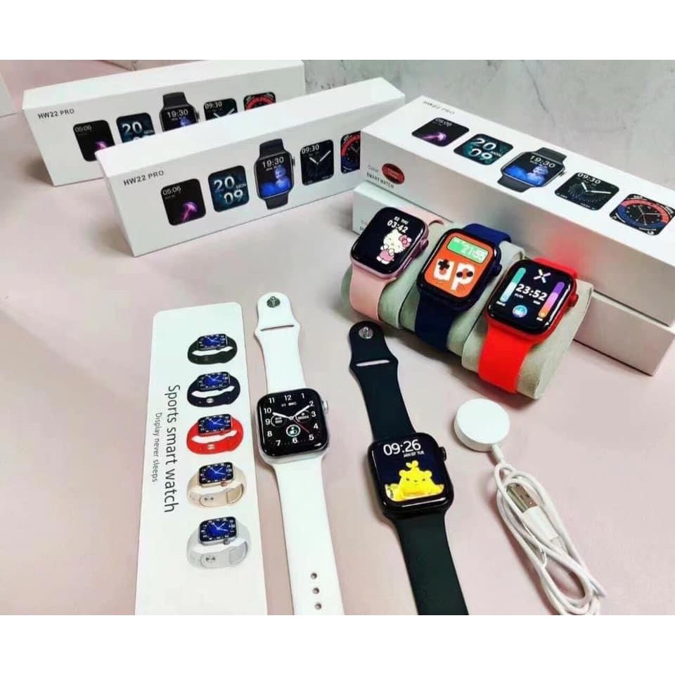 Đồng hồ thông minh HW22 Pro⚡FreeShip⚡Giá Rẻ Chống Nước Cảm Ứng Chơi Game Sạc Không Dây