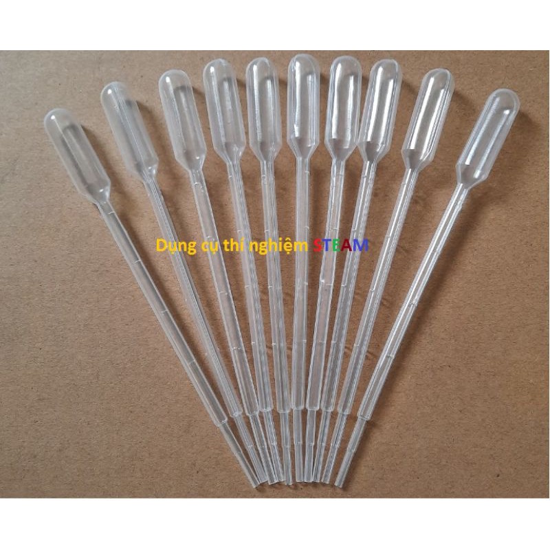 Combo 10, 20 ống Pipet paster nhựa 1ml - 3ml , ống hút nhỏ giọt có chia vạch, ỐNG BÓP DÀY DẶN giá tốt