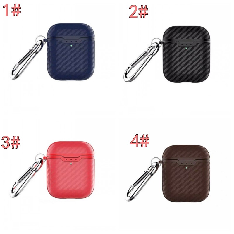 Vỏ bọc hộp sạc tai nghe không dây kèm móc cho Apple Compatible for Airpods 2