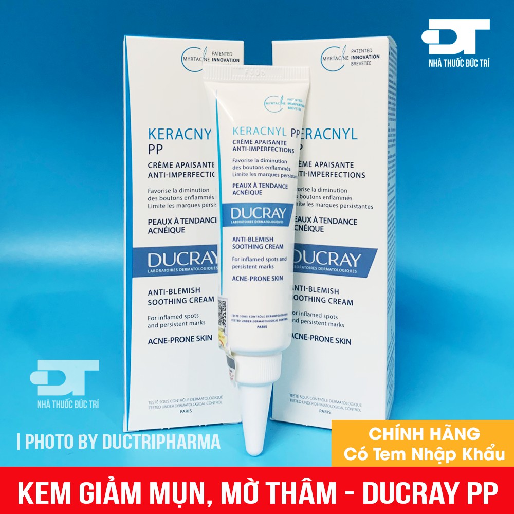 [NHẬP KHẨU] Kem hỗ trợ giảm mụn trứng cá DUCRAY Keracnyl PP Anti-Blemish Soothing Cream Ducray 30ml