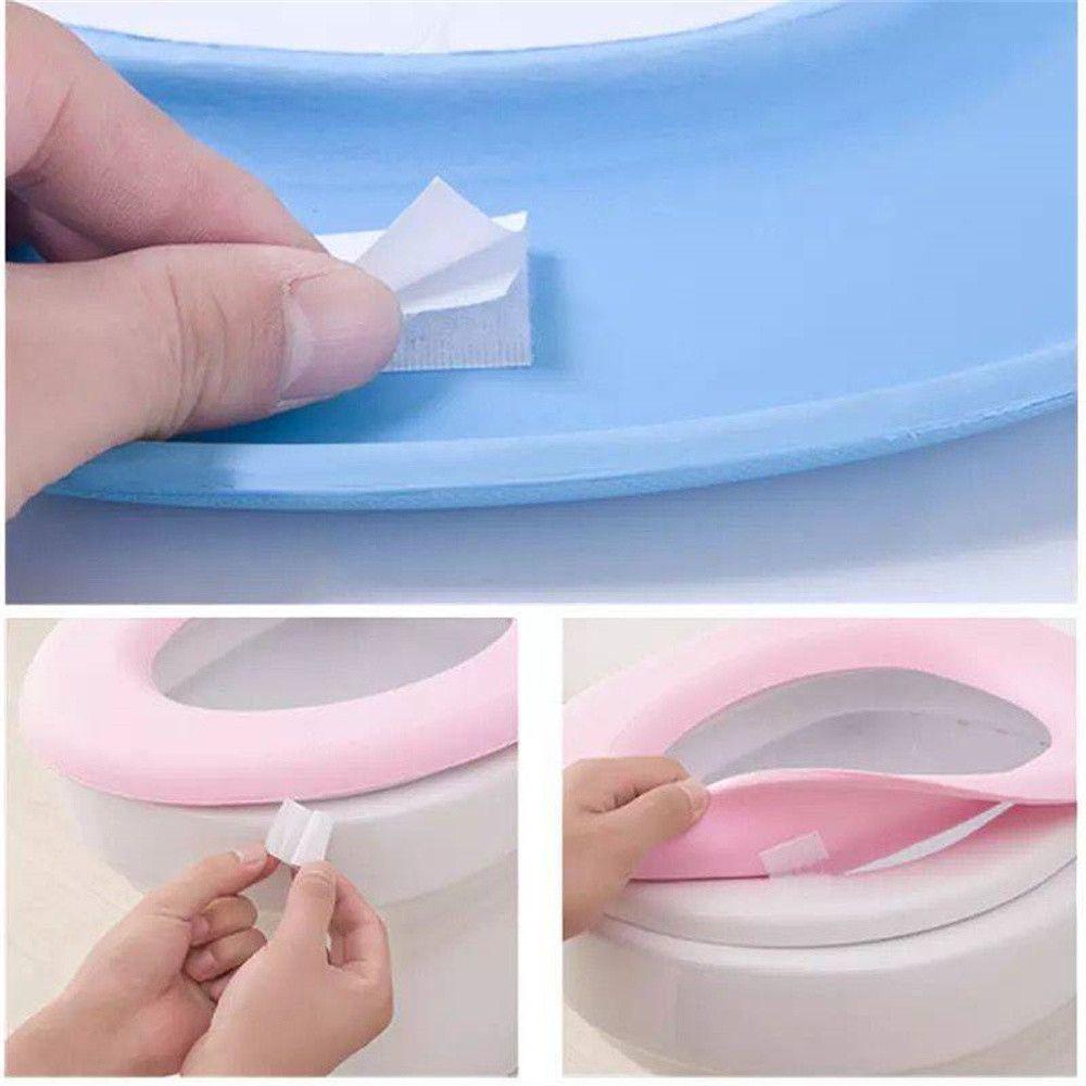 Vỏ Bọc Bệ Ngồi Toilet Màu Trơn Có Thể Giặt Tiện Dụng