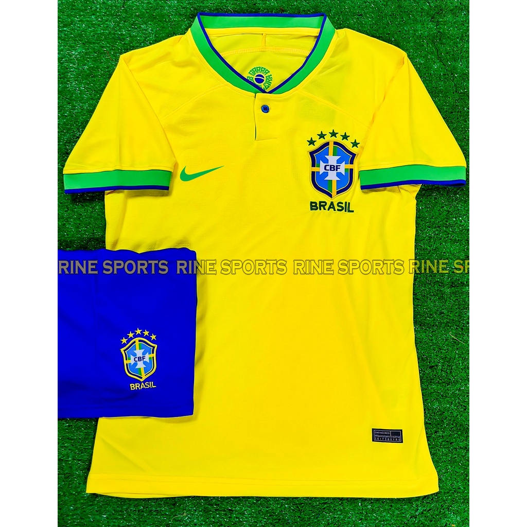 Bộ áo bóng đá Brazil hàng Thailand mùa giải 2022 Giống thi đấu 99%