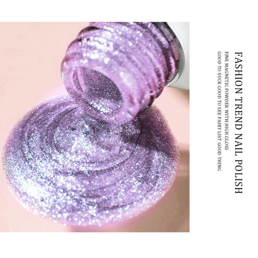 Hàng Có Sẵn 9 Màu Koumazi Sơn Móng Tay Kết Cấu Ánh Sáng Cao Hình Tắc Kè Hoa Tinh Thể Nhỏ Màu Trắng Sơn Móng Tay Chuyển Sắc Màu Thanh Toán Khi Nhận Hàng