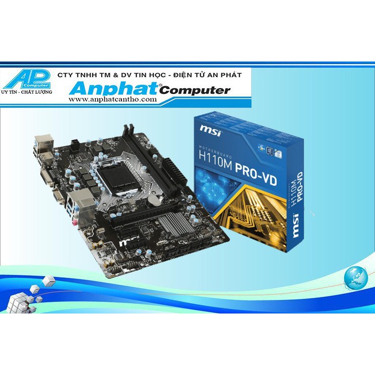 Bo mạch chủ Main MSI H110M-PRO-VD - Hàng Cty socket 1151 - Bảo hành 36 tháng