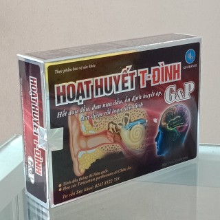 HOẠT HUYẾT T-ĐÌNH G&P – HẾT ĐAU ĐẦU ĐAU NỬA ĐẦU – ỔN ĐỊNH HUYẾT ÁP – DỨT ĐIỂM RỐI LOẠN TIỀN ĐÌNH