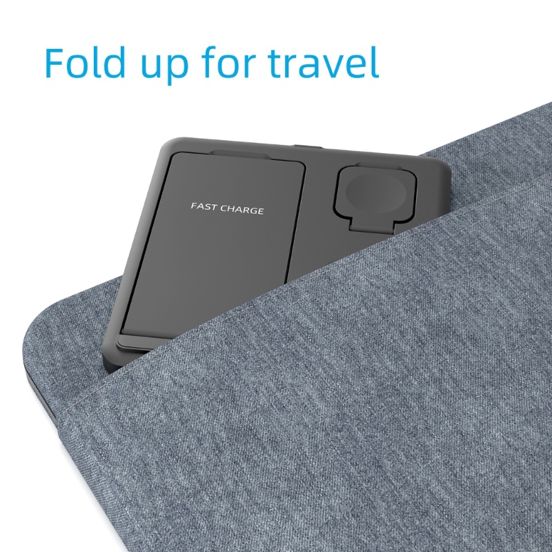 Đế Sạc Không Dây 15W 3 Trong 1 Cho Điện Thoại 14 13 12 S20 S10 NOTE20 P40 Mate 40