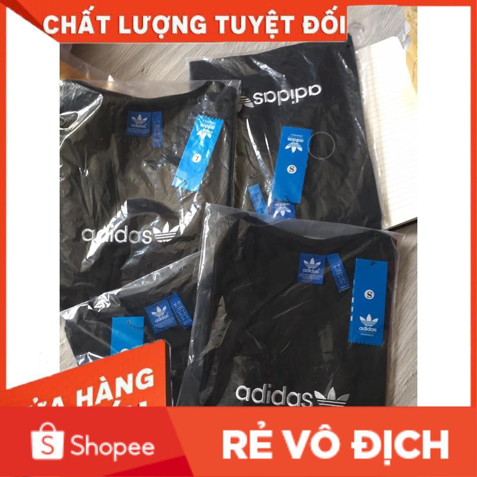 ÁO THUN NGẮN TAY ADIDAS MÀU ĐEN UNISEX (VIDEO, ẢNH THỰC TẾ) | BigBuy360 - bigbuy360.vn