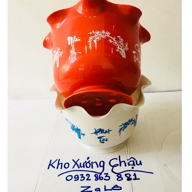 Chậu Hoa Nhựa Miệng Bèo, Chậu Tai bèo - Trang Trí Ban Công, Phòng học Siêu Dễ Thương