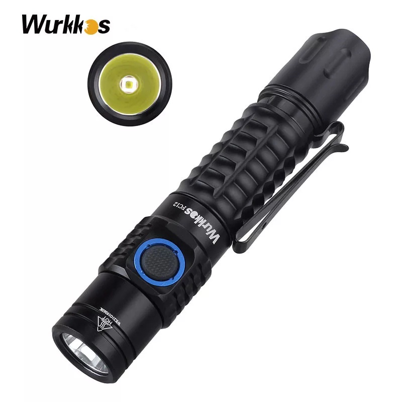 EDC Tactical Đèn pin chính hãng Wurkkos FC12 LED chiếu xa SFT40 2000lm nhỏ gọn chiếu xa 345m sạc trên thân tiện lợi