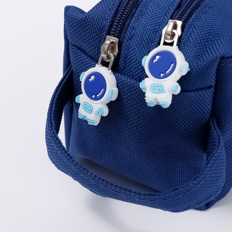 Túi Đựng Bút Hai Lớp Chống Nước Sức Chứa Lớn In Họa Tiết Phi Hành Gia Hoạt Hình Cho Học Sinh