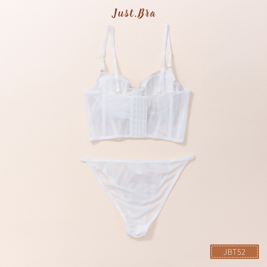 Sét đồ lót Just Bra thiết kế sang trọng, bản lưng ren to và rộng JBT52 | BigBuy360 - bigbuy360.vn