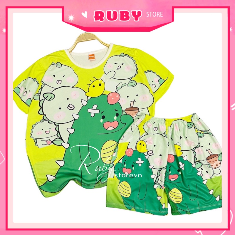 Đồ bộ bé trai bé gái chất thun mềm mịn mát in hình cọp Hoạt hình Full size từ 5kg đến 70kg Bộ thun gia đình DBRBD