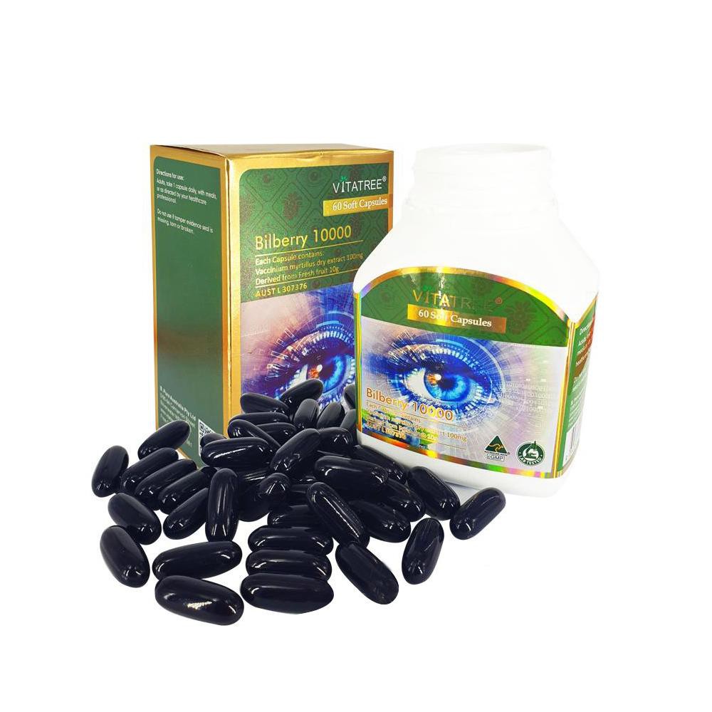 Viên Uống Bổ Mắt Úc Vitatree Bilberry 10.000mg - 60 Viên
