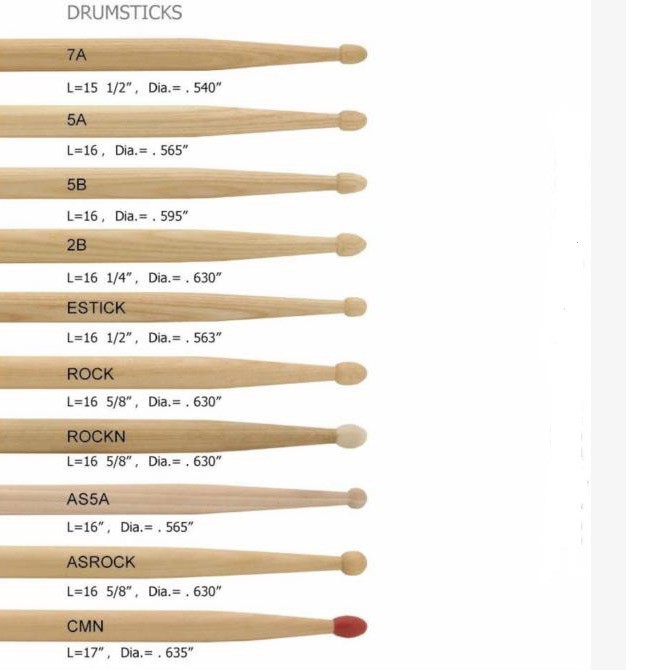 Dùi trống- drum sticks