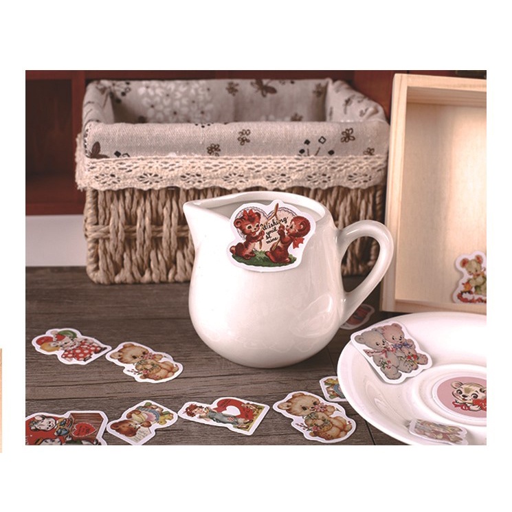 Hộp 46 stickers hình gấu Kenny dễ thương