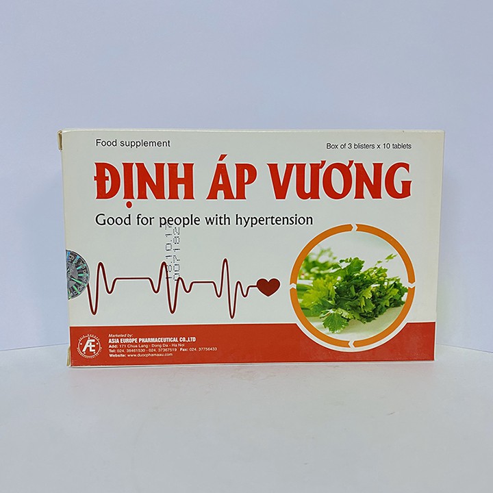 Viên Uống Định Áp Vương - Dùng Cho Người Cao Huyết Áp Hộp 30 Viên