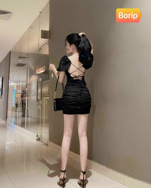 Đầm body đan dây lưng thun borip( có mút ngực) | BigBuy360 - bigbuy360.vn