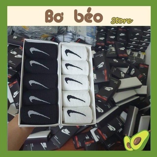 Hộp tất 5 đôi cổ lửng Nike thể thao hàng dệt kim cao cấp