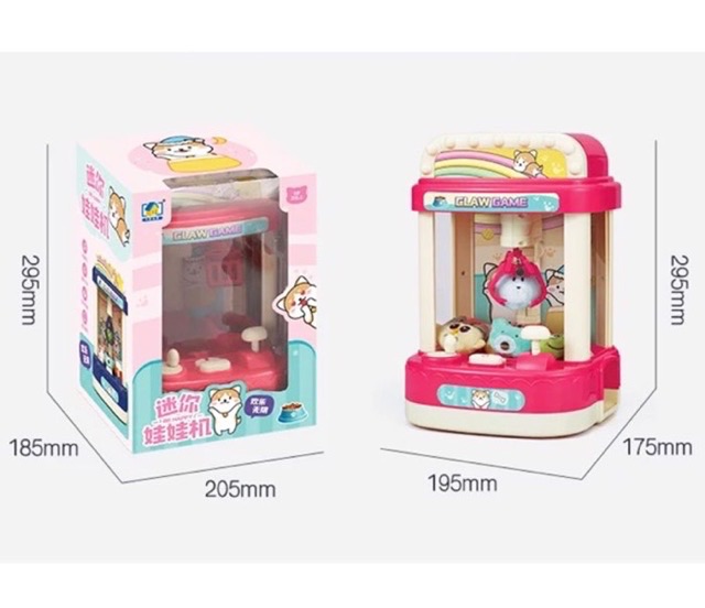 Máy gắp thú mini cao 30cm kèm gấu bông mini