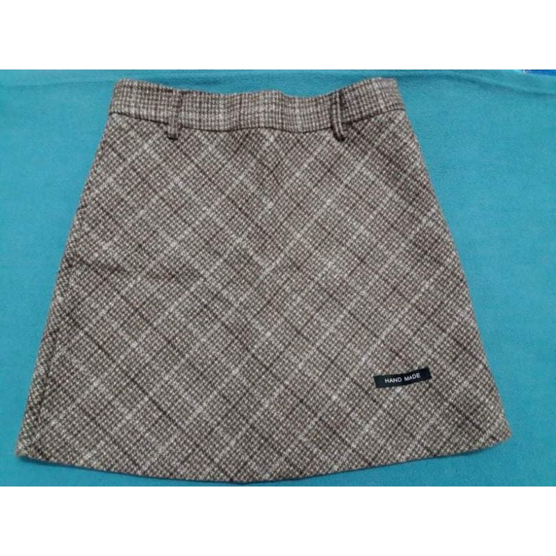 Chân váy dạ kẻ caro vintage